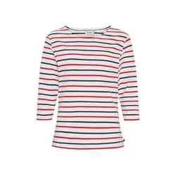 Cannes 3/4 Sleeve T-shirt Pearl / SR Navy / SR Red L Men