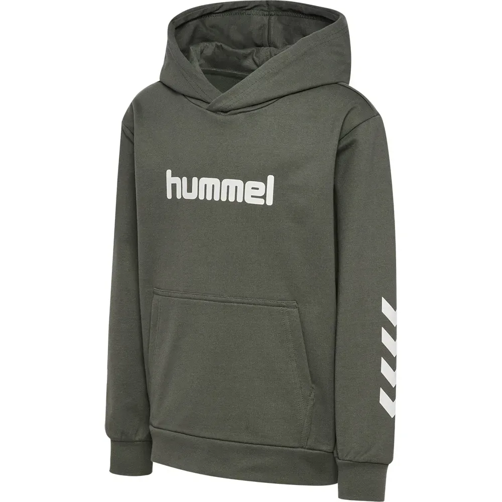Felpa Con Cappuccio Regular Logo Castor Gray 146-152 cm - Hummel - FashionsVida