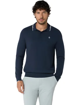 Polo Lightweight Heritage, Langarm, navy m - Original penguin - FashionsVida