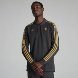 Manchester United Terrace Icons Long Sleeve Polo Shirt S