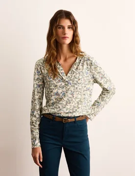 Camiseta manga larga de mujer con cuello panadero - Lloyd's - FashionsVida
