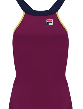 Magenta Purple Heritage Halter Tank Top - UK 8 - FILA Tennis - FashionsVida