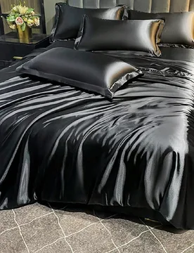Juego de Funda Nórdica de Satén de unicolor de Lujo 2/3 Piezas, Juego de Ropa de Cama, Ligero y Suave como la Seda, Ropa de Cama Suave y Cómoda par - Shein - FashionsVida
