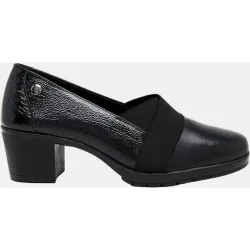 Zapato de mujer tipo salón en napa y charol
