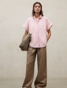 Camisa de mujer de manga corta de algodón - Ecoalf - FashionsVida