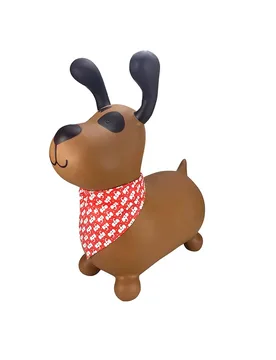 Hop N Bounce Bruno Inflatable Ball Brown One Size unisex - Happy Baby - FashionsVida
