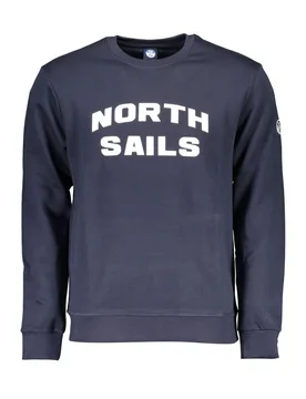Mens Crew Neck Sweatshirt - Dark Blue Cotton - Size X-Large - North Sails - FashionsVida
