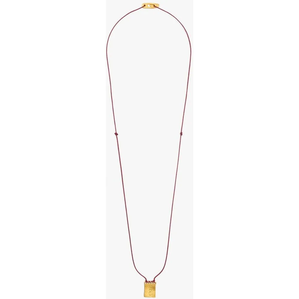Collar de cordón largo con medalla decorativa - Parfois - FashionsVida