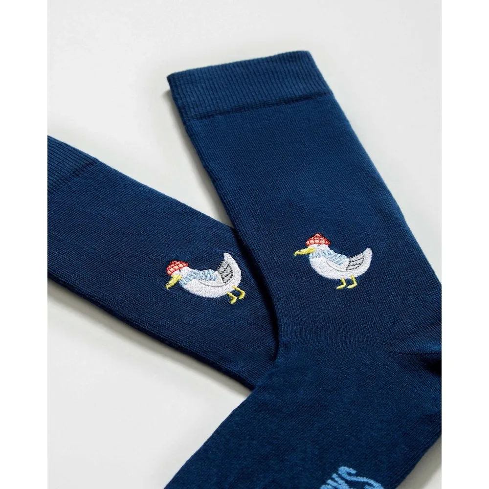 Calcetines altos con bordado de algodón orgánico - Besocks - FashionsVida