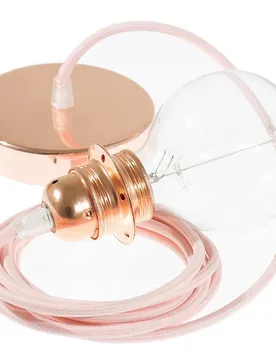 Cables Lampe Suspendue Pendel Pour Abat-jour Rm16 1 M Pink / Copper One Size - Creative - FashionsVida