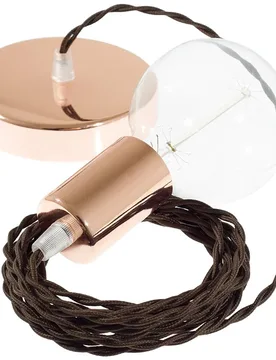 Cables Suspension Luminaire Tm13 2 M Brown / Copper One Size - Creative - FashionsVida