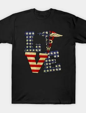 Novel USA Flag Love Font Nurse Paramedic T-Shirt. Premium Cotton Short Sleeve O-Neck Mens T Shirt New S-3XL - Aliexpress - FashionsVida