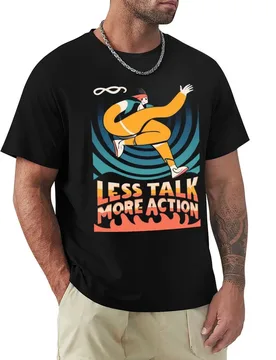 Less talk more action T-Shirt Lightweight Casual Summer T-Shirt - Aliexpress - FashionsVida