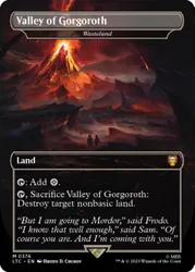 Wasteland [Valley of Gorgoroth] (Borderless Art foil) The Lord of the Rings Commander