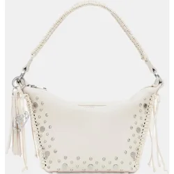 Bolso mediano tachuelas flecos