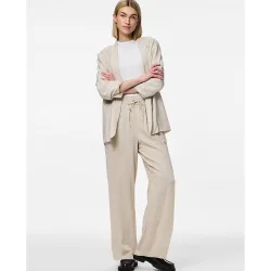 Pantalón largo de mujer con lazada en cintura