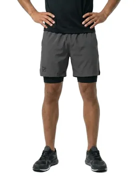 Givova 2 In 1 Shorts Gray M Men - Givova - FashionsVida