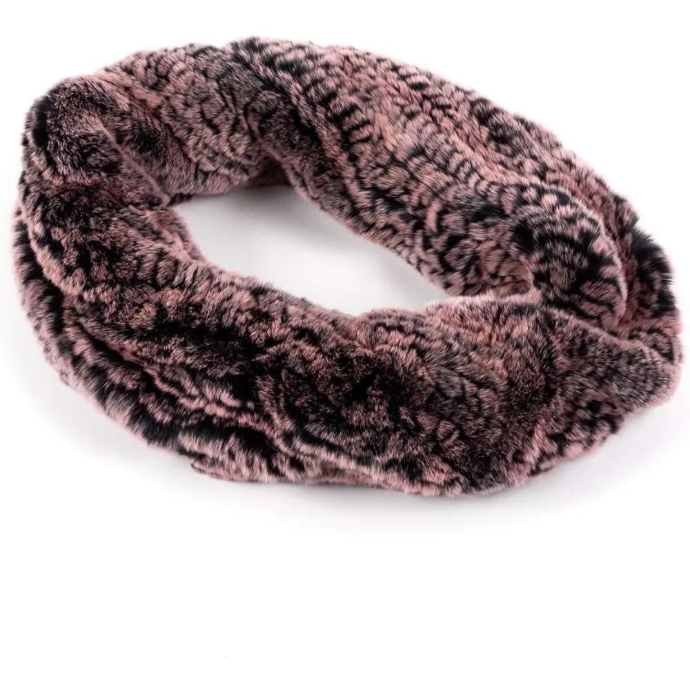 Cuello de pelo de rex en color combinado - De la Roca - FashionsVida