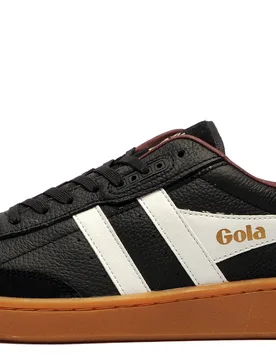 Classics Contact Leather Mens Trainers - Black - Size Uk 9 - Gola - FashionsVida