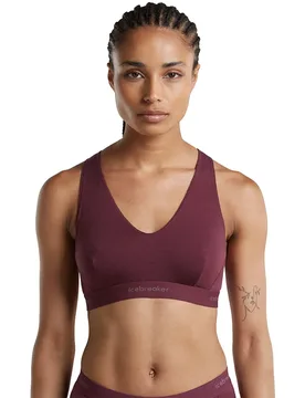 Soutien-gorge De Sport 125 Cool-lite Sprite Racerback Dk Berry M - Icebreaker - FashionsVida
