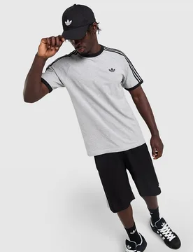 Streifen T-shirt - Herren, Grau - male - Size: S - adidas Originals - FashionsVida