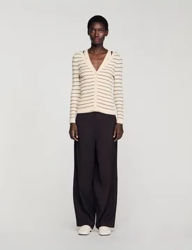 Cárdigan de mujer a rayas - sandro - FashionsVida