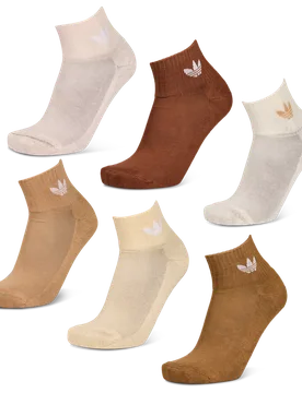 Ankle 6 Pack Unisex Socks - Beige - Size - Beige - Size: 6.5-8 - Adidas - FashionsVida