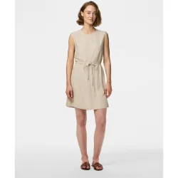 Vestido corto de lino de mujer