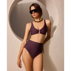 Braga de bikini lisa de mujer