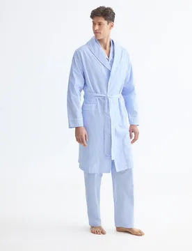 Bata de rayas de popelín de hombre - Emidio Tucci - FashionsVida