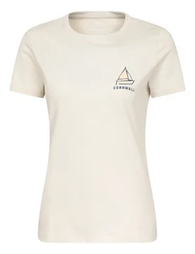 Cornwall Womens T-Shirt - Beige - Beige - Size: 18 - Mountain Warehouse - FashionsVida