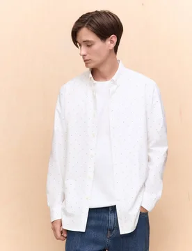 Camisa manga larga para hombre oxford print - Easy Wear - FashionsVida