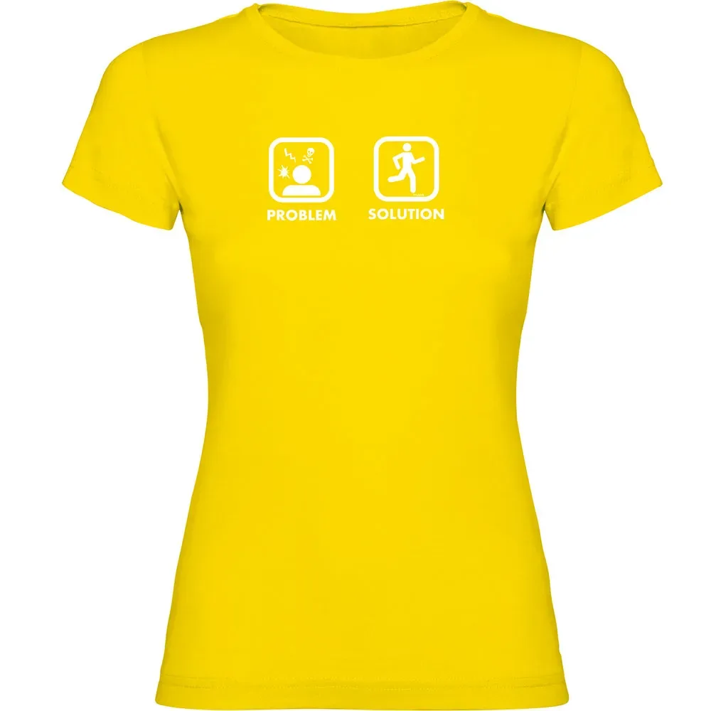 Maglietta A Maniche Corte Problem Solution Run Yellow XL - Kruskis - FashionsVida