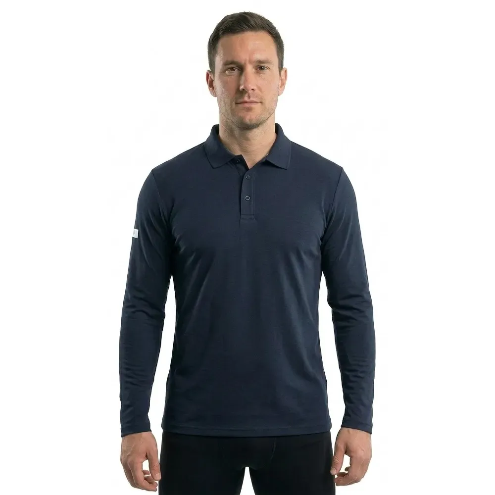Crewline Long Sleeve Polo Navy 2XL Men - Helly Hansen - FashionsVida