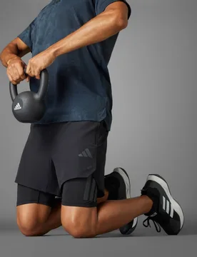 Short PrimeLift 2 in 1 S Black / Carbon - Adidas - FashionsVida