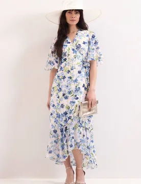 Women's Juliette Floral Midi Dress in Ivory Size: 10 - Ivory - Size: 10 - Phase Eight - FashionsVida