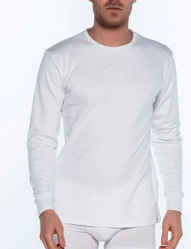Punto - Camiseta de hombre de manga larga - Punto Blanco - FashionsVida