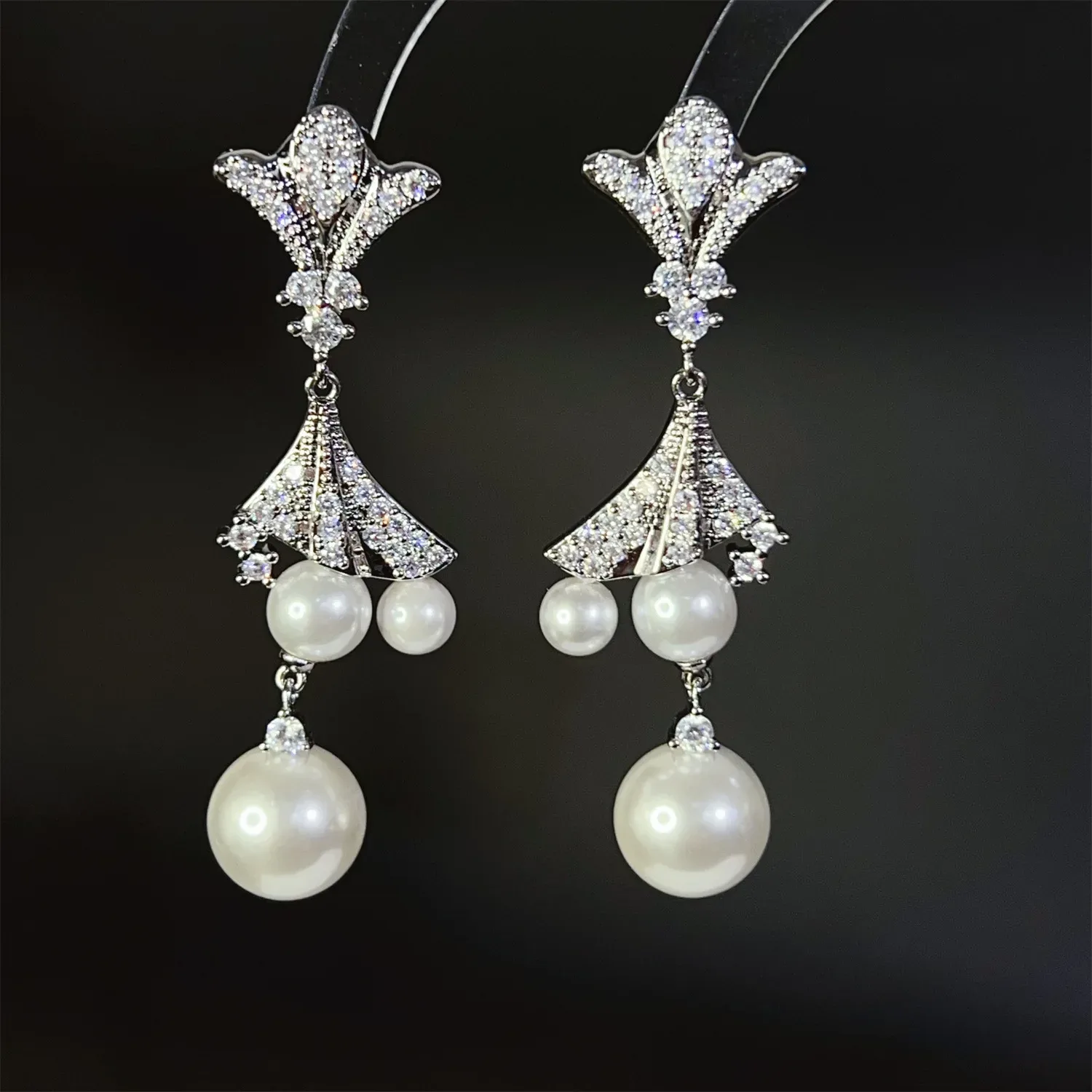 White zirconia earrings for women - Aliexpress - FashionsVida