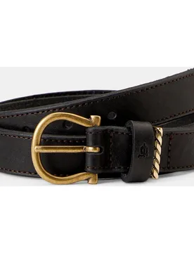 Cinturón de piel en con hebilla en forma de herradura - El Caballo - FashionsVida
