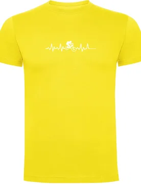 Maglietta A Maniche Corte Mtb Heartbeat Yellow - Kruskis - FashionsVida