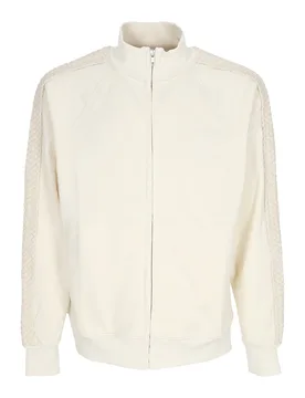 Felpa Leggera Collo Alto Uomo Braid Strip Jacket Cream - Arte - FashionsVida