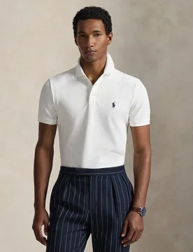 Polo de hombre elástico Custom Slim Fit Verde - Polo Ralph Lauren - FashionsVida