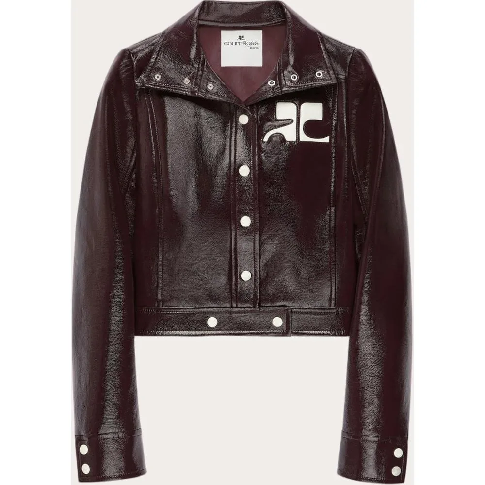 Chaqueta tipo perfecto de vinilo - Courrèges - FashionsVida