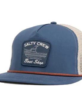 Casquette Boat Shop Trucker Pilot Blue One Size Homme - Salty Crew - FashionsVida