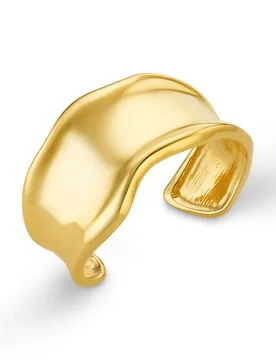 Statement Organic Molten Metal Cuff - Orelia London - FashionsVida
