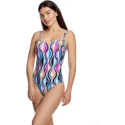 Bañador de mujer con escote redondo y tirantes regulables