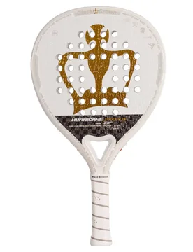 Hurricane Pro 3.0 Padel Racket White / Gold One Size - Black Crown - FashionsVida