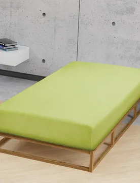 Feinjersey-Spannbetttuch apfelgrün, 1x 140x200 cm - 160x200 cm - Biberna - FashionsVida