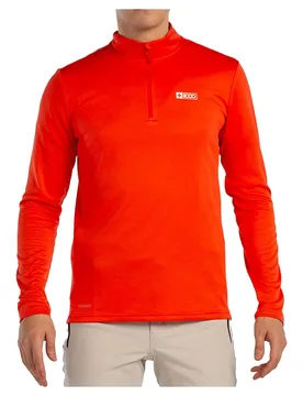 T-shirt à Manches Longues Avec Demi-zip Portu Orange M - +8000 - FashionsVida