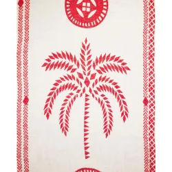 Pañuelo 100% lino con estampado geométrico